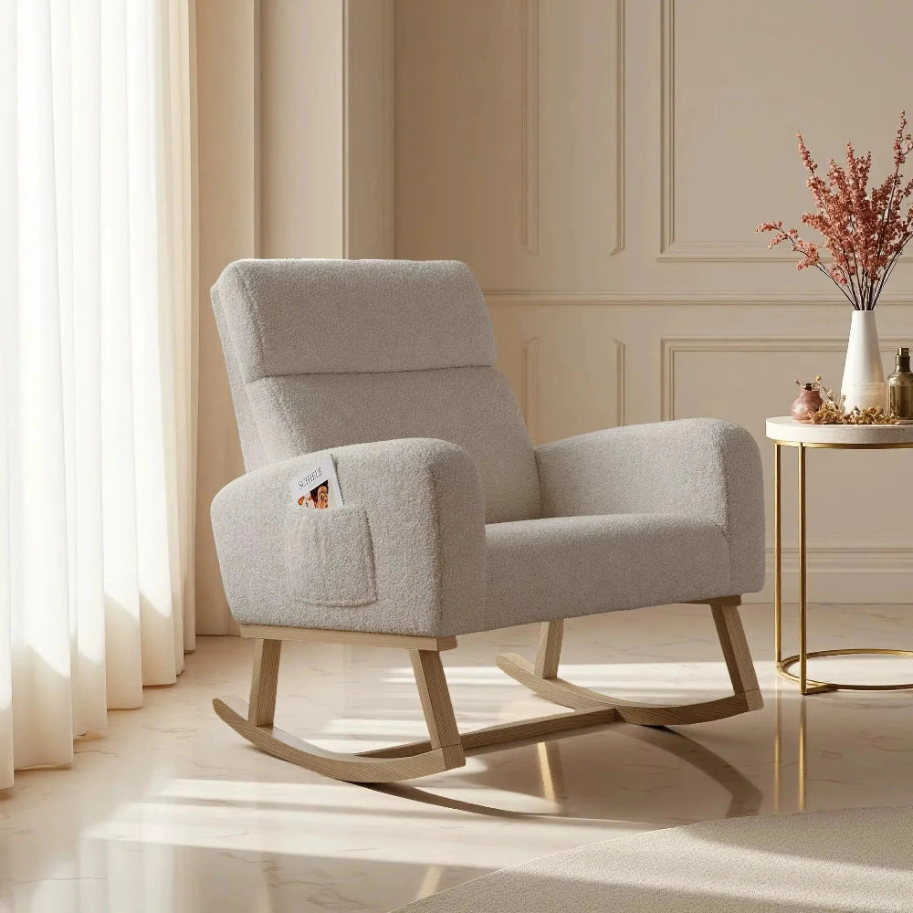 FLOVRA - Rocking Chair Teddy Dossier Haut - Oscille