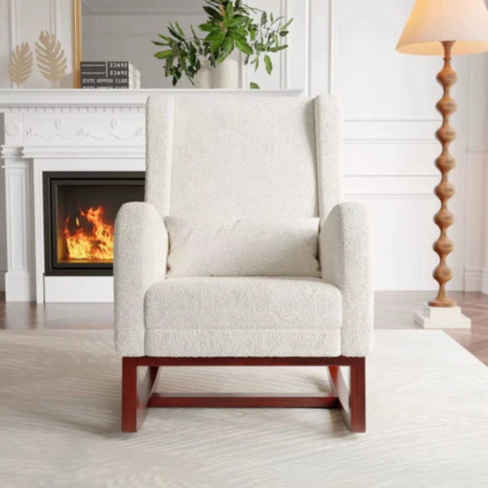 BERGEN – Pack Rocking Chair Bouclette & Son Repose-Pieds Assorti
