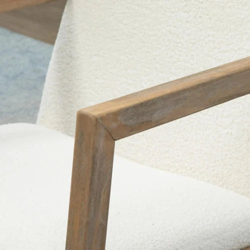 HAKON – Rocking Chair Premium en Bois d'Hévéa & Bouclette