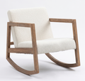 HAKON – Rocking Chair Premium en Bois d'Hévéa & Bouclette