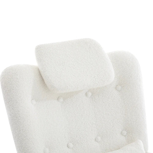 AMMA – Fauteuil à Bascule Ergonomique en Velours & Soutien Lombaire