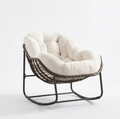 MALO – Fauteuil Papasan à Bascule en Velours Côtelé XXL