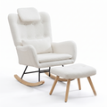 AMMA – Fauteuil à Bascule Ergonomique en Velours & Soutien Lombaire