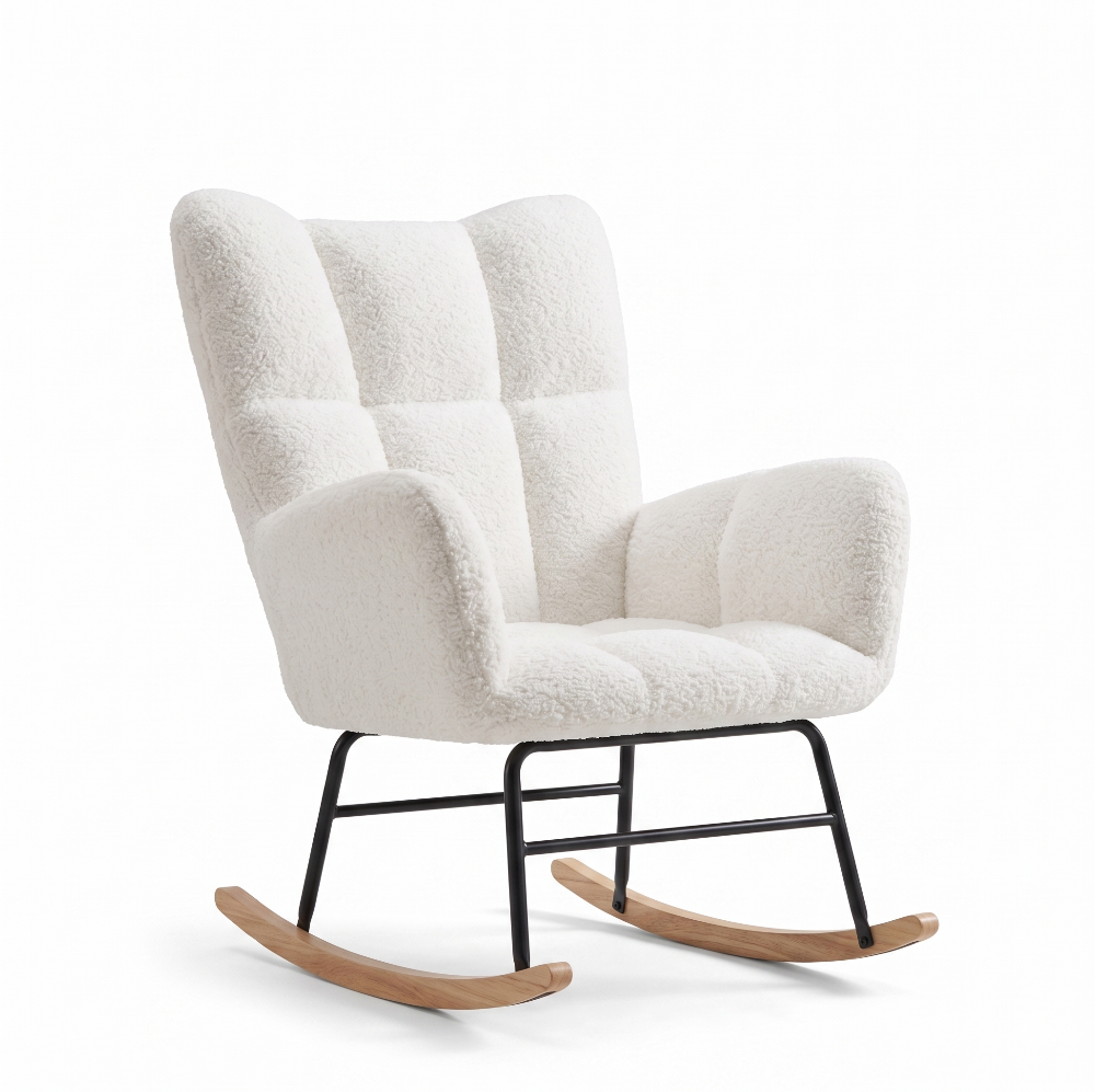 LANA - Fauteuil À Bascule Bouclette