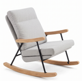 SAFFRON - Fauteuil Rocking-Chair En Velours Côtelé